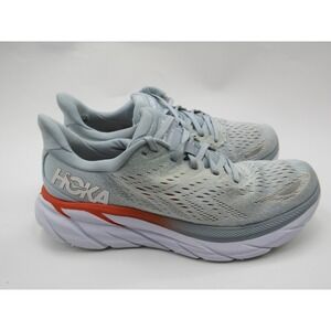 Hoka‎ One One Clifton 8 Shoes Womens Size 8.5 Blue Orange Running Road Cushion